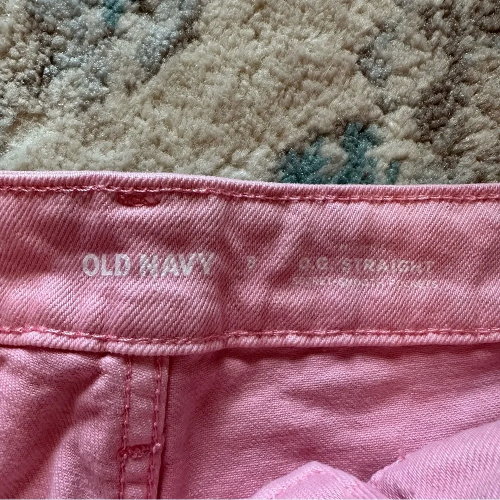 Old Navy OG Straight Cutoff Denim Jean Shorts Pink - Picture 2 of 3